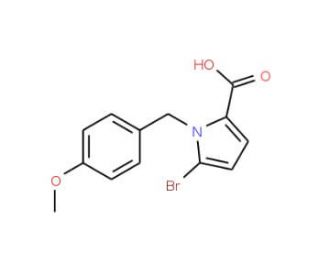 5-Bromo-1-(4-methoxybenzyl)pyrrole-2-carboxylic acid (CAS 1133116-25-2) - chemical structure image