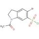 5-bromo-1-acetyl-2,3-dihydro-1H-indole-6-sulfonyl chloride (CAS 107144-42-3) - chemical structure image
