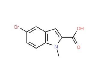 5-Bromo-1-methyl-1H-indole-2-carboxylic acid (CAS 90766-47-5) - chemical structure image