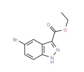 5-Bromo-1H-indazole-3-carboxylic acid ethyl ester (CAS 1081-04-5) - chemical structure image