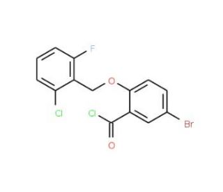 5-bromo-2-[(2-chloro-6-fluorobenzyl)oxy]benzoyl chloride - chemical structure image