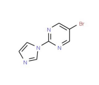 5-Bromo-2-(1H-imidazol-1-yl)pyrimidine (CAS 883230-68-0) - chemical structure image