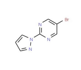 5-Bromo-2-(1H-pyrazol-1-yl)pyrimidine (CAS 883230-94-2) - chemical structure image