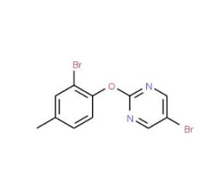 5-bromo-2-(2-bromo-4-methylphenoxy)pyrimidine (CAS 1017789-01-3) - chemical structure image
