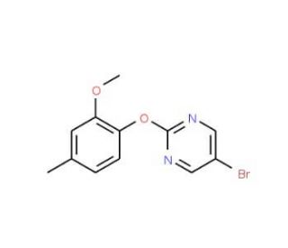 5-bromo-2-(2-methoxy-4-methylphenoxy)pyrimidine (CAS 1017789-03-5) - chemical structure image