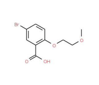 5-Bromo-2-(2-methoxyethoxy)benzoic acid (CAS 62176-28-7) - chemical structure image