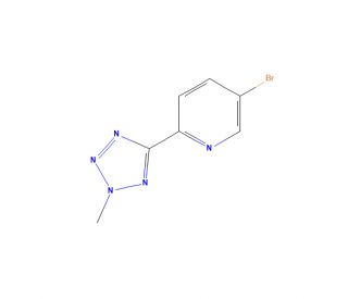 5-Bromo-2-(2-methyl-2H-tetrazol-5-yl)pyridine (CAS 380380-64-3) - chemical structure image