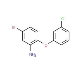 5-Bromo-2-(3-chlorophenoxy)aniline - chemical structure image