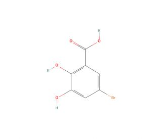 5-Bromo-2,3-dihydroxybenzoic Acid (CAS 72517-15-8) - chemical structure image