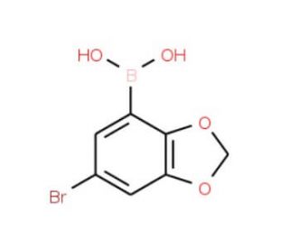 5-Bromo-2,3-methylenedioxyphenylboronic acid (CAS 1150114-39-8) - chemical structure image