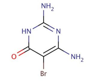 5-Bromo-2,4-diamino-6-hydroxypyrimidine (CAS 6312-72-7) - chemical structure image