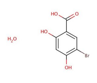 5-Bromo-2,4-dihydroxybenzoic acid monohydrate (CAS 160348-98-1) - chemical structure image