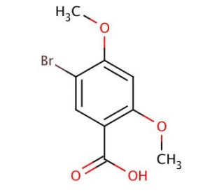 5-Bromo-2,4-dimethoxybenzoic acid (CAS 32246-20-1) - chemical structure image