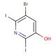 5-Bromo-2,6-diiodopyridin-3-ol - chemical structure image
