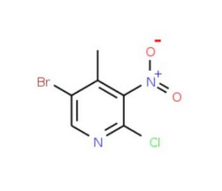 5-Bromo-2-chloro-4-methyl-3-nitropyridine (CAS 884495-15-2) - chemical structure image