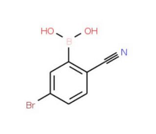 5-Bromo-2-cyanophenylboronic acid (CAS 1032231-30-3) - chemical structure image