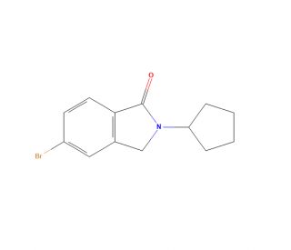 5-Bromo-2-cyclopentylisoindolin-1-one (CAS 864867-11-8) - chemical structure image