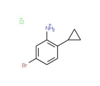 5-Bromo-2-cyclopropyl-phenyl-ammonium chloride - chemical structure image