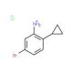 5-Bromo-2-cyclopropyl-phenyl-ammonium chloride - chemical structure image