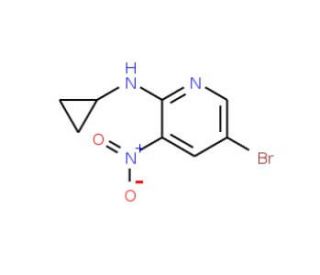 5-Bromo-2-cyclopropylamino-3-nitropyridine (CAS 1010422-24-8) - chemical structure image