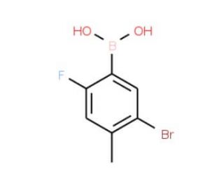 5-Bromo-2-fluoro-4-methylphenylboronic acid (CAS 957061-14-2) - chemical structure image