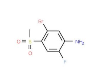 5-Bromo-2-fluoro-4-methylsulfonylaniline - chemical structure image