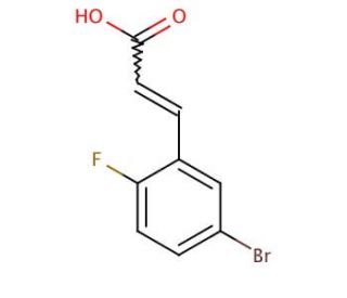 5-Bromo-2-fluorocinnamic acid (CAS 202865-71-2) - chemical structure image