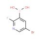 5-Bromo-2-fluoropyridine-3-boronic acid (CAS 501435-91-2) - chemical structure image