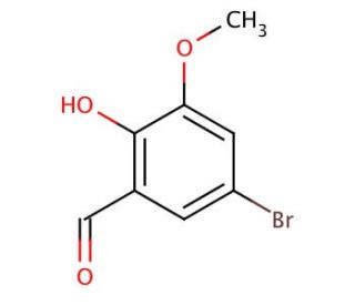 5-Bromo-2-hydroxy-3-methoxybenzaldehyde (CAS 5034-74-2) - chemical structure image
