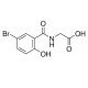 5-Bromo-2-hydroxyhippuric acid (CAS 69507-30-8) - chemical structure image