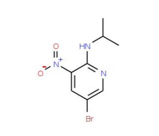 5-Bromo-2-isopropylamino-3-nitropyridine (CAS 954228-62-7) - chemical structure image