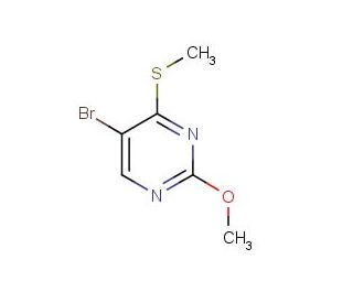 5-Bromo-2-methoxy-4-(methylthio)pyrimidine (CAS 59549-52-9) - chemical structure image