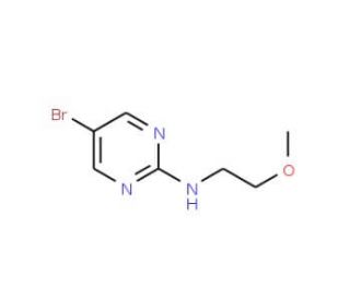5-Bromo-(2-methoxyethylamino)pyrimidine (CAS 886365-79-3) - chemical structure image