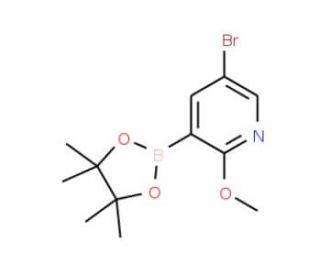 5-Bromo-2-methoxypyridine-3-boronic acid, pinacol ester (CAS 1073353-75-9) - chemical structure image