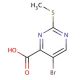 5-Bromo-2-(methylthio)pyrimidine-4-carboxylic acid (CAS 50593-92-5) - chemical structure image