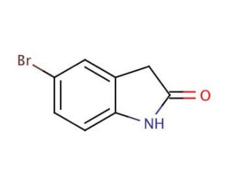 5-Bromo-2-oxindole (CAS 20870-78-4) - chemical structure image