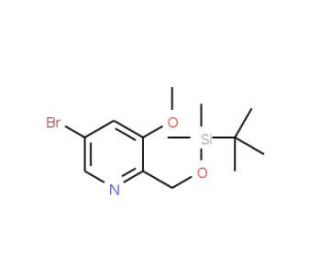5-Bromo-2-((tert-butyldimethylsilyloxy)methyl)-3-methoxypyridine (CAS 1138443-85-2) - chemical structure image