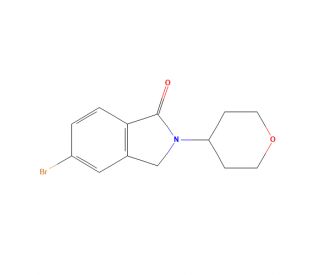 5-Bromo-2-(tetrahydro-2H-pyran-4-yl)isoindolin-1-one (CAS 1614234-06-8) - chemical structure image
