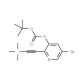 5-Bromo-2-((trimethylsilyl)ethynyl)pyridin-3-yltert-butyl carbonate (CAS 1186310-92-8) - chemical structure image