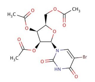5-Bromo-2&prime;,3&prime;,5&prime;-tri-O-acetyluridine (CAS 105659-32-3) - chemical structure image