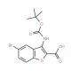 5-Bromo-3-[(tert-butoxycarbonyl)amino]-1-benzofuran-2-carboxylic acid - chemical structure image