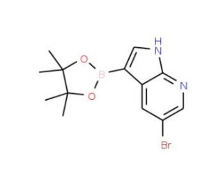5-Bromo-3-(4,4,5,5-tetramethyl-1,3,2-dioxaborolan-2-yl)-1H-pyrrolo[2,3-b]pyridine (CAS 1072152-50-1) - chemical structure ima