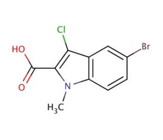 5-bromo-3-chloro-1-methyl-1H-indole-2-carboxylic acid - chemical structure image