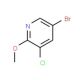 5-Bromo-3-chloro-2-methoxypyridine (CAS 848366-28-9) - chemical structure image