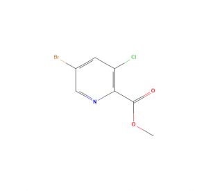 5-Bromo-3-chloro-2-pyridinecarboxylic Acid Methyl Ester (CAS 1214336-41-0) - chemical structure image