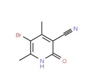 5-Bromo-3-cyano-2-hydroxy-4,6-dimethylpyridine (CAS 23819-87-6) - chemical structure image