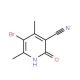 5-Bromo-3-cyano-2-hydroxy-4,6-dimethylpyridine (CAS 23819-87-6) - chemical structure image