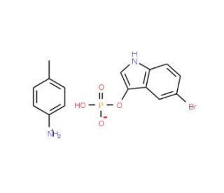 5-Bromo-3-indoxyl phosphate, p-toluidine salt (CAS 80008-69-1) - chemical structure image