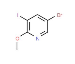5-Bromo-3-iodo-2-methoxypyridine (CAS 578007-66-6) - chemical structure image