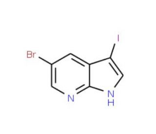 5-Bromo-3-iodo-7-azaindole (CAS 757978-18-0) - chemical structure image